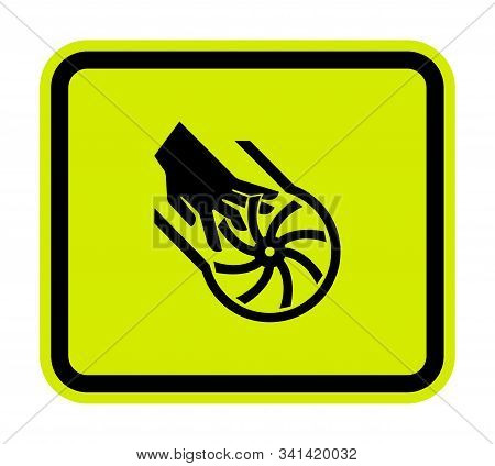 Cutting Of Fingers Impeller Blade Symbol Sign Isolate On White Background,vector Illustration Eps.10