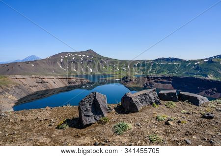 Panoramic View Of The City Petropavlovsk-kamchatsky And Volcanoes: Koryaksky Volcano, Avacha Volcano