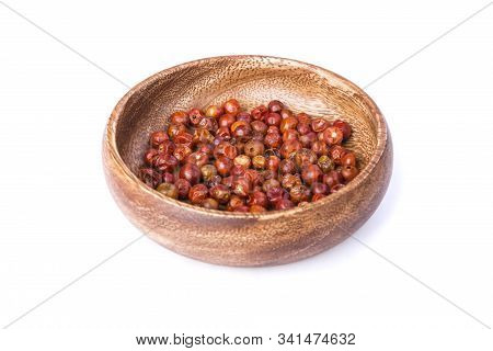 Handful Of Red Spicy Tiny Round Chile Tepin Peppers