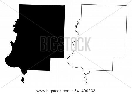 Faulkner County, Arkansas (u.s. County, United States Of America,usa, U.s., Us) Map Vector Illustrat