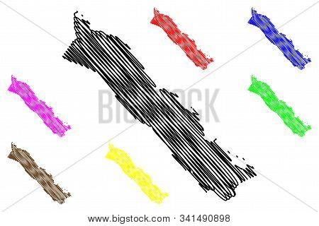 Southern Red Sea Region (horn Of Africa, State Of Eritrea, Regions Of Eritrea) Map Vector Illustrati