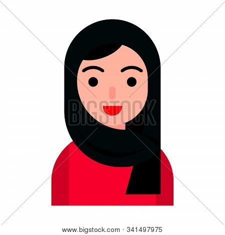 Muslim Avatar Vector Illustration, Muslim People Flat Icon