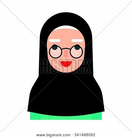 Muslim Avatar Vector Illustration, Muslim People Flat Icon