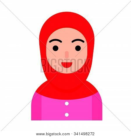 Muslim Avatar Vector Illustration, Muslim People Flat Icon