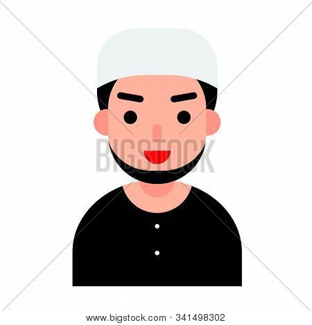 Muslim Avatar Vector Illustration, Muslim People Flat Icon