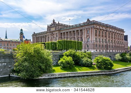 Parliament House (riksdag) Building In Stockholm, Sweden