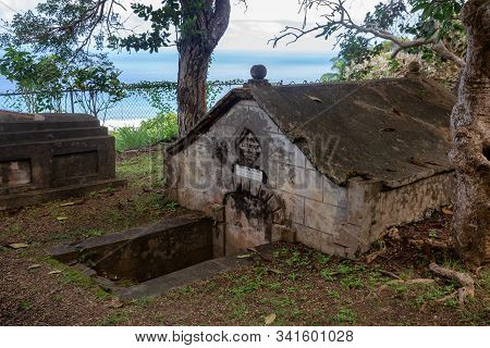 Glebe Land, Saint John, Barbados - December 18, 2019: View Of A Tomb In St. John Parish Church Durin