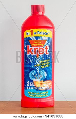 Pruszcz Gdanski, Poland - November 18, 2019: Kret Gel For Clearing Pipes.