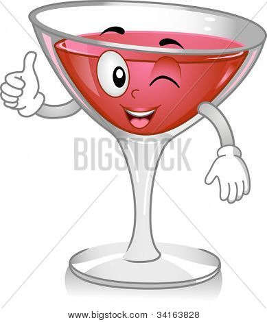 MASCOT Illustration Featuring en kosmopolitisk Cocktail