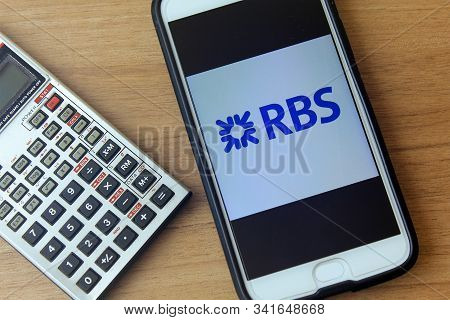 Rio De Janeiro, Brazil - December 22, 2019: Royal Bank Of Scotland Logo On Mobile Screen. It Is The 
