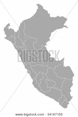 Mappa del Perù, Callao ha evidenziato