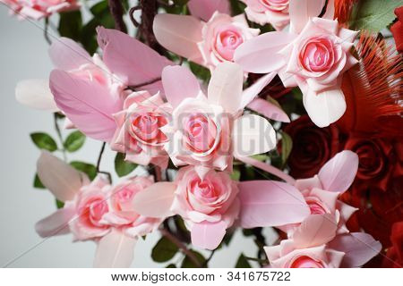 Roses. Pink rose. Holiday flower. Wedding decoration