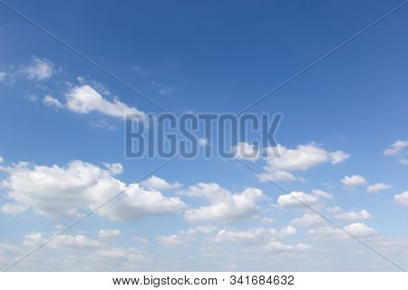 Blue Sky Background With White Clouds,copy Space.