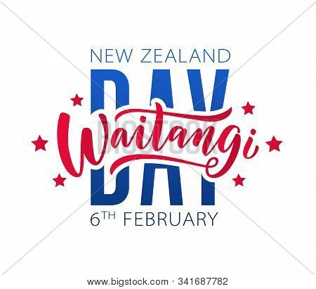 Waitangi Day. New Zealand. Hand Lettering Design For Waitangi Day. Vector Illustration