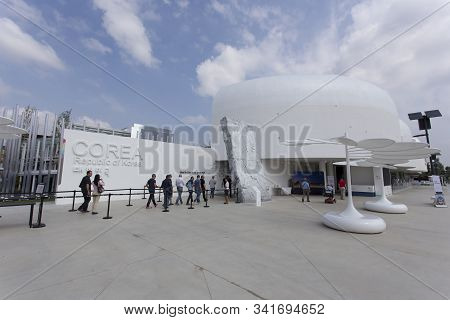 Milan, Italy - May 30: Corea Pavilion At Expo, Universal Exposition On The Theme Of Food On May 30, 