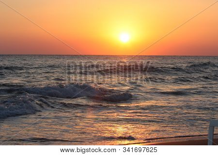 Sunset On The Background Of The Sea
