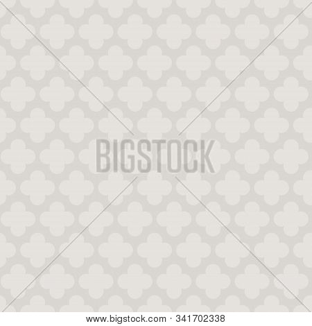 Simple Dense Quatrefoil Seamless Repeat Vector Pattern Sand