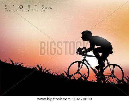 VTT sur le fond de la soirée. EPS 10.