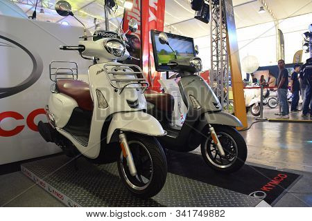 Pasig, Ph - Sept. 29: Kymco Motorcycles At Philippine Moto Heritage Weekend On September 29, 2019 In