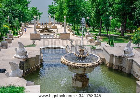 Cascading Fountains In Chisinau, Moldova