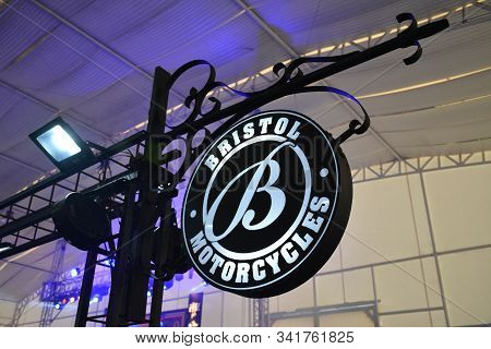 Pasig, Ph - Sept. 29: Bristol Motorcycle Signage At Philippine Moto Heritage Weekend On September 29