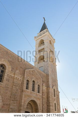 Jerusalem, Israel, December 28, 2018 : The St. Nicholas Church In Bayt Jala - A Suburb Of Bethlehem 