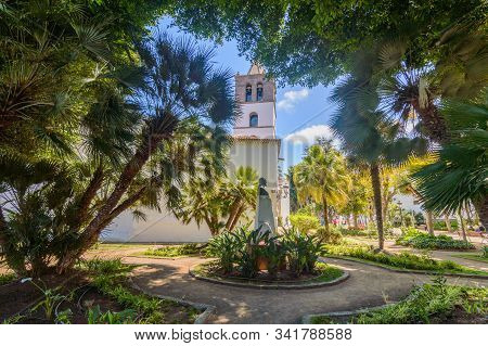 Side Of Beautiful Church Of San Marcos In The Village Of Icod De Los Vinos. April 14, 2019. Icod De 