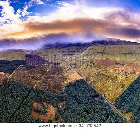 The Dramitic Mountains Surrounding The Gleniff Horseshoe Drive In County Sligo - Ireland