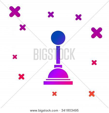 Color Gear Shifter Icon Isolated On White Background. Manual Transmission Icon. Gradient Random Dyna
