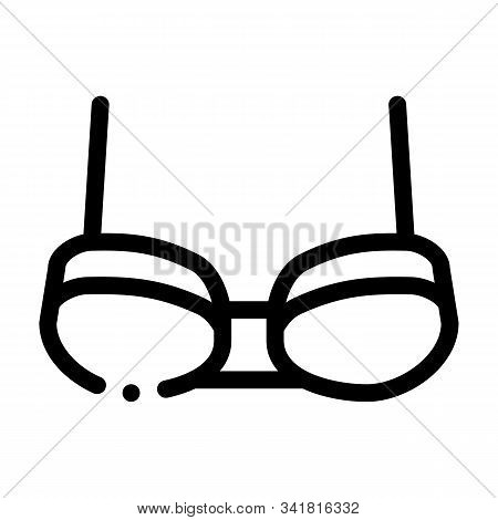 Balconette Bra Icon Vector. Outline Balconette Bra Sign. Isolated Contour Symbol Illustration