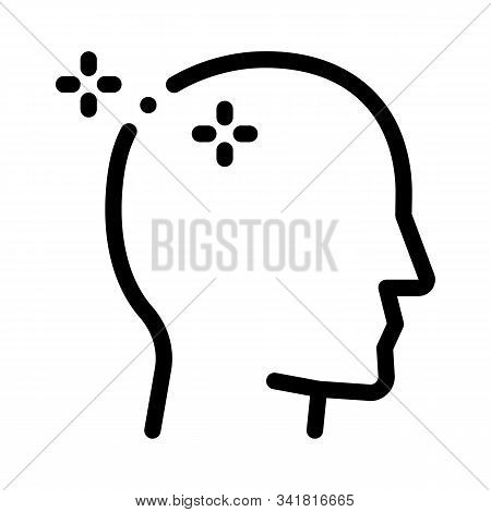 Baldheaded Man Icon Vector. Outline Baldheaded Man Sign. Isolated Contour Symbol Illustration