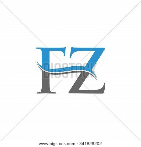 Fz Letter Type Logo Design Vector Template. Abstract Letter Fz Logo Design