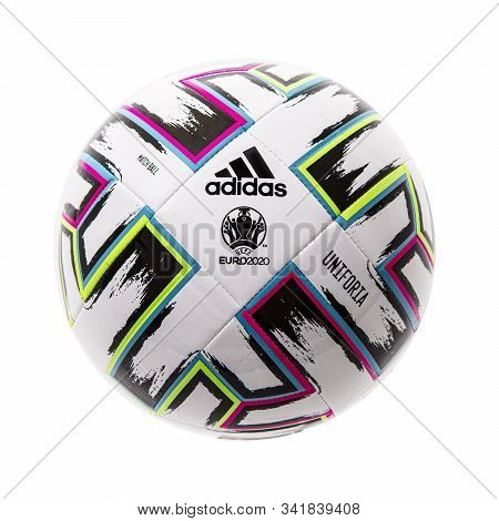 Swindon, Uk - December 27, 2019: Adidas Uniforia Official Football Of The Uefa Euro 2020 Competition