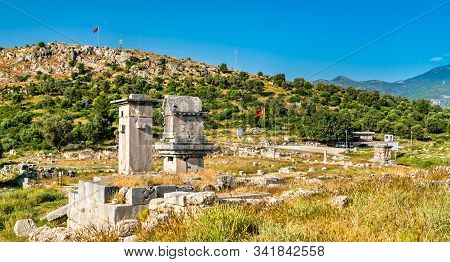 Ruins Of The Ancient City Of Xanthos. Unesco World Heritage In Turkey