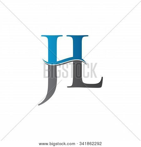 Jl Letter Type Logo Design Vector Template. Abstract Letter Jl Logo Design