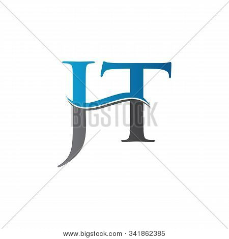 Jt Letter Type Logo Design Vector Template. Abstract Letter Jt Logo Design