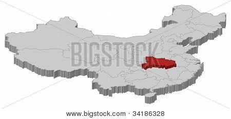 Térkép Kina, Hubei, Kiemelt