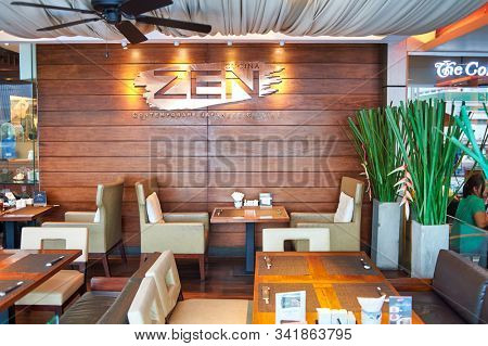 BANGKOK, THAILAND - CIRCA JUNE, 2015: interior shot of ZEN Cucina Japanese Restaurant in Bangkok.
