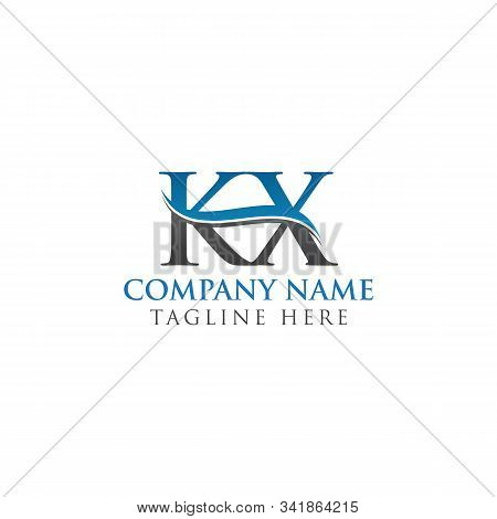 Initial Kx Letter Logo Design Vector Template. Abstract Letter Kx Logo Design