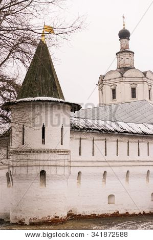 old Savior St. Andronicus Monastery, Moscow. old church in Russia.
