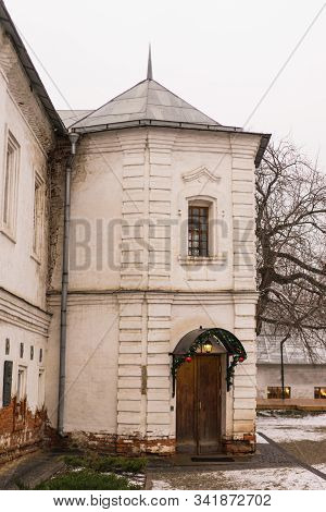 Old Savior St. Andronicus Monastery, Moscow. Old Church In Russia.