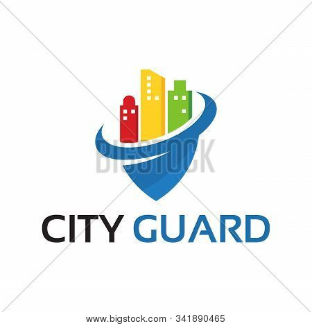 Colorful City Security, City Guard Logo Designs Symbol