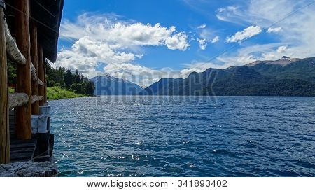 Traful Lake On Summer Sunny Day. Landscape Photography. Patagonia, Argentina
