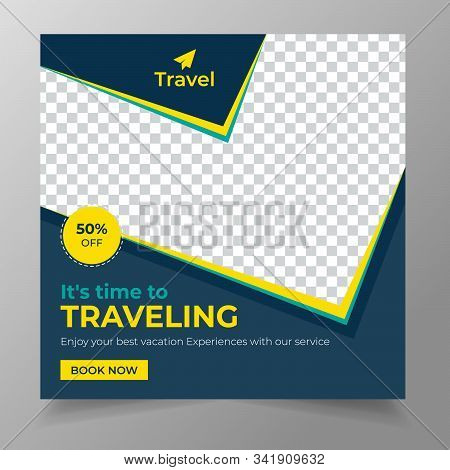 Travel Promotion Social Media And Web Banner Template.