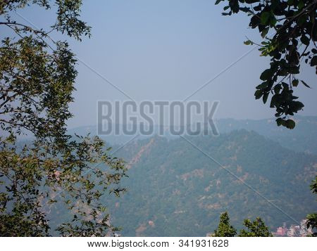 Beautiful Scene From Chandi Pahar Of Hardwar In India. The Photo Was Taken At The Time Of Climbing T