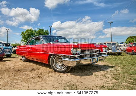 Pieve Cesato, Faenza, Ra, Italy - May 2, 2015: Vintage American Car Cadillac Series 6200 In Classic 