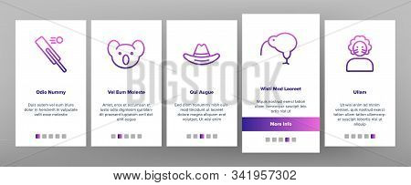 Australia Onboarding Mobile App Page Screen Vector