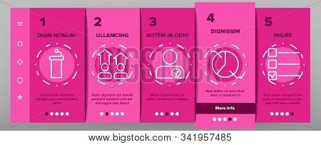 Voting And Elections Onboarding Mobile App Page Screen Vector. Including Ballot Voiting Box, Vote An