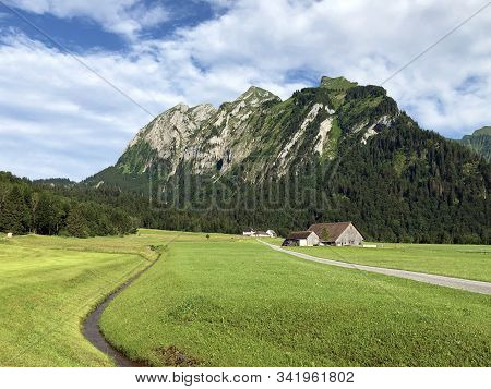 Mountain Massif Fluebrig Above The Sihltal Valley And Artifical Lake Sihlsee, Studen - Canton Of Sch