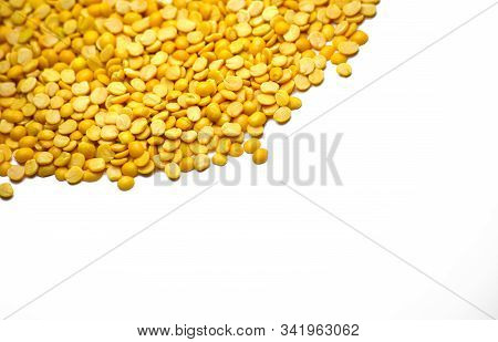 Pigeon Pea (arhar Dal) Isolated On White Background